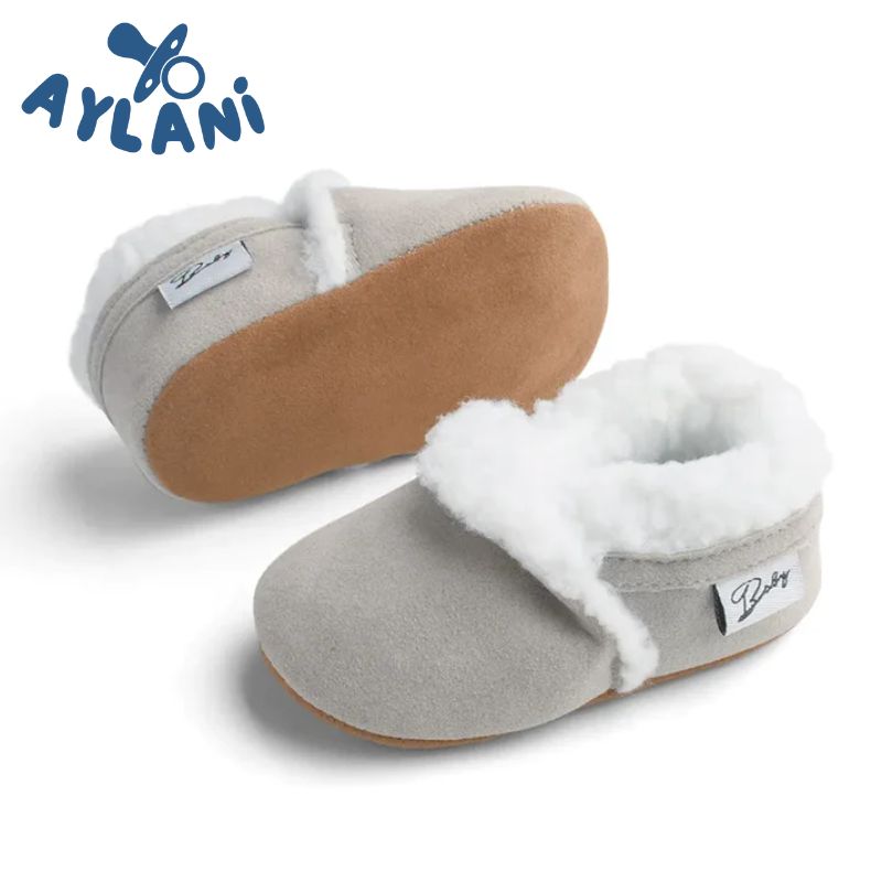 Chausson fourré Bebe gris claire