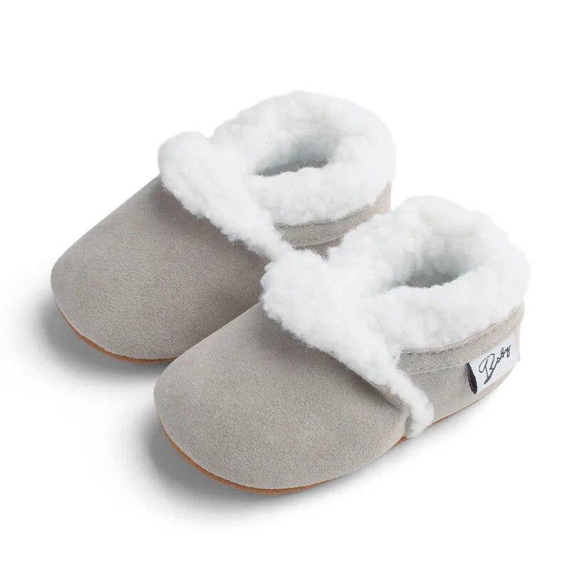 Chausson fourré Bebe gris claire